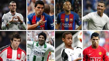¿Dónde jugaban las estrellas de Madrid y Barça hace 10 años?