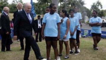 Blatter, en un acto del Congreso FIFA en Isla Mauricio.