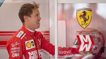 SAO PAULO, BRAZIL - NOVEMBER 11:  Sebastian Vettel of Germany and Ferrari prepares to drive in the garage before the Formula One Grand Prix of Brazil at Autodromo Jose Carlos Pace on November 11, 2018 in Sao Paulo, Brazil.  (Photo by Lars Baron/Getty Imag