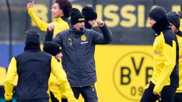 DORTMUND, GERMANY - DECEMBER 07: (BILD ZEITUNG OUT) head coach Lucien Favre of Borussia Dortmund gestures ahead of the UEFA Champions League Group F stage match between Borussia Dortmund and Zenit St. Petersburg on December 7, 2020 in Dortmund, Germany. (