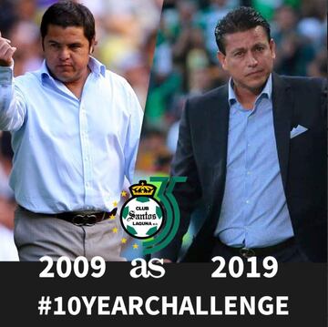 En el Clausura 2009, Daniel Guzmán era el estratega de Santos Laguna, hoy el equipo está bajo el mando de Salvador Reyes.