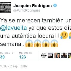 Purito entiende "la tranquilidad" del pelotón en la etapa de hoy