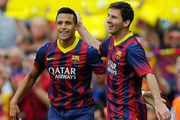 Compartieron el ataque catalán durante los años de Alexis en el Barcelona. El chileno y el argentino tuvieron varios partidos brillantes juntos.