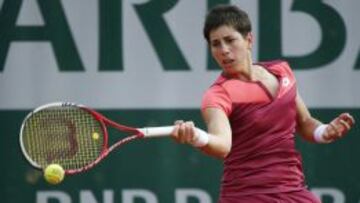 Carla Suárez, en acción.