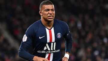Mbappé, en un partido con el PSG.