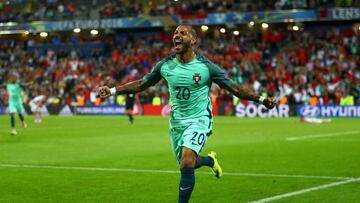 Ricardo Quaresma, tras marcar un gol con Portugal en la Eurocopa 2016.