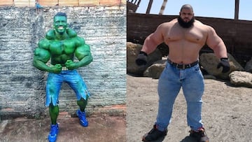 Romario dos Santos Alves, &#039;el Hulk brasile&ntilde;o&#039; y Sajad Gharibi, &#039;el Hulk iran&iacute;&#039;.