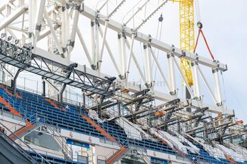 Las obras del estadio Santiago Bernabéu avanzan a buen ritmo