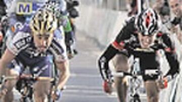 Paolo Bettini y Toni Colom.