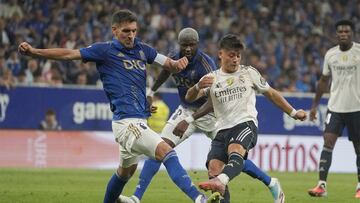 Arda Güler, ante el Real Oviedo.