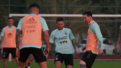 Argentina entrena en Río de Janeiro a dos días de la final