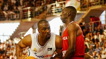 Serge Ibaka, durante un amistoso ante el Benfica portugués.