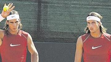 <b>ENTREGADOS. </b>Rafa Nadal y Feliciano López se emplearon a fondo, pero no lograron rematar su entrega con una victoria.