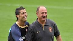 Scolari con Cristiano, en su etapa como seleccionador de Portugal.