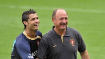 Scolari con Cristiano, en su etapa como seleccionador de Portugal.