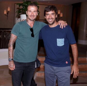 Beckham visitó al Real Madrid