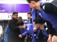 Ronaldo visita a la plantilla