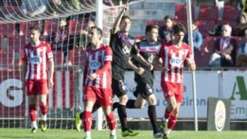 GOLEADOR. Borja celebra ante el Girona un gol.