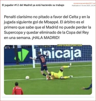 La polémica del partido del Madrid protagonista de los memes de la Copa del Rey