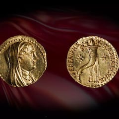 She was sifting through earth and found a rare coin of an Egyptian queen: only 20 in the whole world