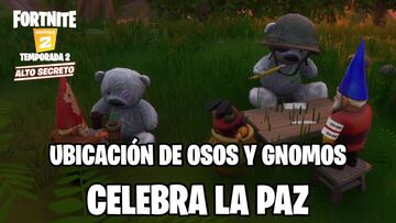 Fortnite Capítulo 2 - Temporada 2 | Desafío secreto: celebra la paz entre osos y gnomos