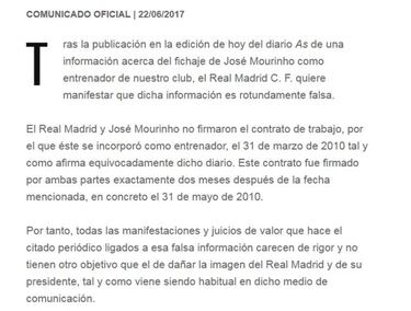 El Real Madrid rebate a la Fiscalía y ataca al Diario AS