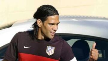 El colombiano ha estado presente en la ciudad deportiva del Atlético.