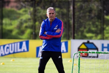 Jefferson Lerma, Yerry Mina y Edwin Cardona trabajaron en la sede deportiva de la Federación Colombiana de Fútbol con Carlos Queiroz y los profesores Hugo Pereira y Océano Cruz en la primera práctica de cara a la Copa América. 