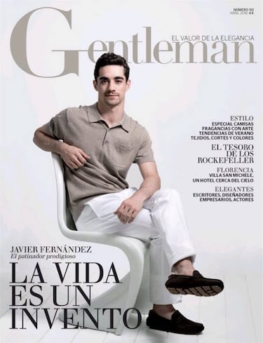 Javier Fernández luce elegante en la portada de 'Gentleman'