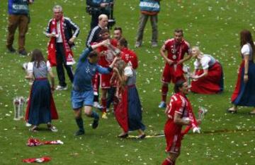 El Bayern celebra el título de campeón de la Bundesliga