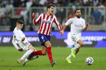 Fede Valverde was shown the red card after a professional foul on Álvaro Morata who was through on goal.