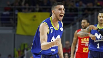 Jaime Fern&aacute;ndez, durante un partido con el Movistar Estudiantes en su &uacute;ltima temporada como jugador de los del Ramiro.