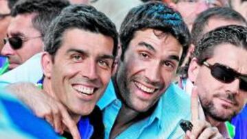 <b>COMPLICIDAD. </b>Muñiz y Sanz estrecharon lazos en Málaga y consiguieron el ascenso.