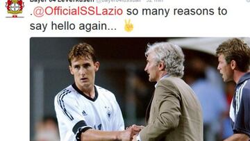 Pique sano en Twitter entre Lazio y Bayer por la Europa League