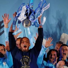 Así celebró el Manchester City la Premier en el Etihad Stadium
