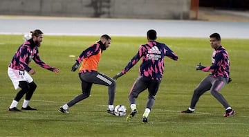 Sergio Ramos, Kari  Benzema y Casemiro.