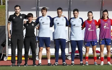 Sonia Bermúdez, en su debut al frente de la Selección española Sub-23 frente a Italia en un amistoso celebrado en Las Rozas el 24 de octubre de 2024.