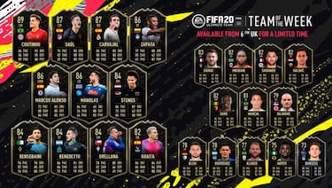 TOTW 25 de FUT FIFA 20 con Coutinho, Saúl y Carvajal ya disponible