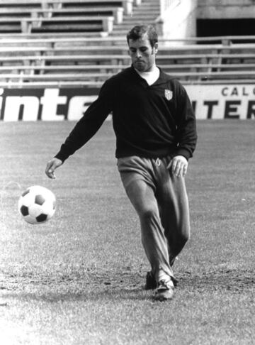 Jugó en el Atlético de Madrid desde 1973 a 1980