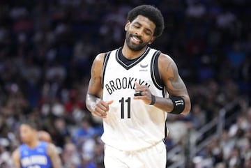ORLANDO, FLORIDA - MARCH 15: Kyrie Irving #11 of the Brooklyn Nets