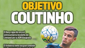Objetivo Coutinho y el United a por Rakitic en las portadas
