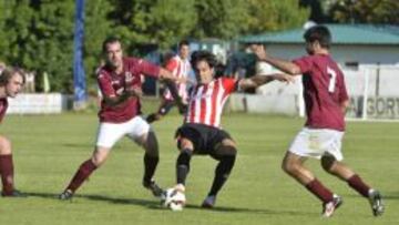 Imagen del amistoso entre la selecci&oacute;n de Getxo y el Athletic.