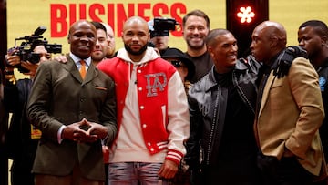 Chris Eubank, junto a su hijo Chris Eubank Jr., y Conor Benn junto a su padre Nigel Benn.