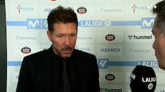 La secuencia viral de Simeone en zona mixta respondiendo a Movistar+: fue lo nunca visto