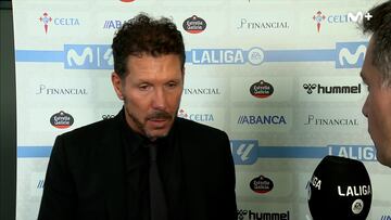 La secuencia viral de Simeone en zona mixta respondiendo a Movistar+: fue lo nunca visto