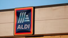 FILE PHOTO: General view of an Aldi store sign, in Milton Keynes, Britain, January 5, 2022. REUTERS/Andrew Boyers/File Photo
