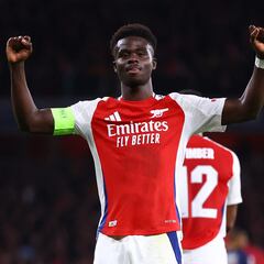 Bukayo Saka, la inspiración del Arsenal en Champions League