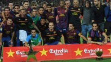 <b>LA ÚLTIMA EDICIÓN. </b>Los jugadores del Barcelona golearon al Nápoles (5-0) en la edición del Torneo Joan Gamper disputada la pasada temporada en el Camp Nou.