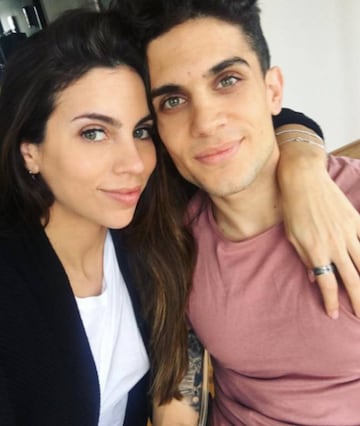 Marc Bartra y Melissa Jiménez