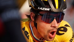 Mantes La Ville (France), 06/03/2022.- Slovenian rider Primoz Roglic of Team Jumbo Visma crosses the finish line during the first stage of the 80th edition of the Paris Nice cycling race over 159.8km with start and finish in Mantes-La-Ville, near Paris, France, 06 March 2022. (Ciclismo, Francia, Eslovenia, Niza) EFE/EPA/YOAN VALAT
